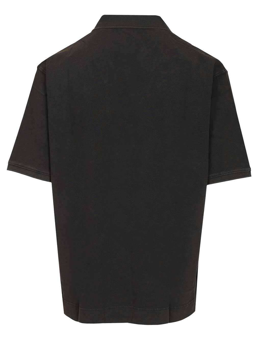 Acne Studios Organic Cotton Polo shirt - Black | 0c2ec1da97f8ff04613ec1cfc94eceb90fec4018