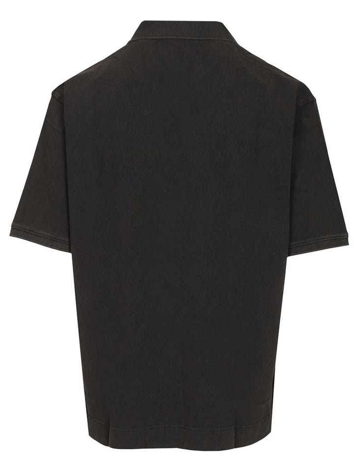 Acne Studios Organic Cotton Polo shirt - Black | 0c2ec1da97f8ff04613ec1cfc94eceb90fec4018