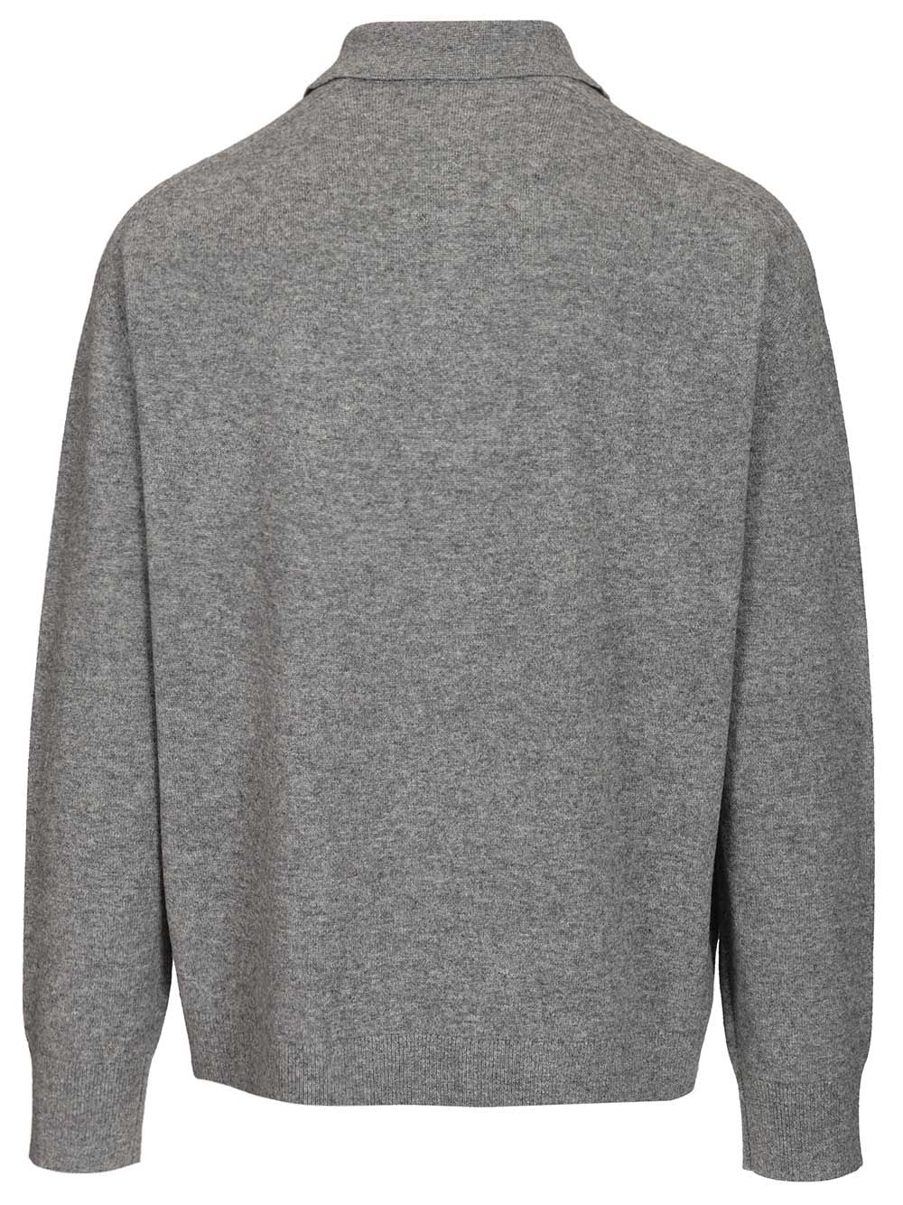Acne Studios Knit Polo Shirt Knitwear - Grey | fccc5c1466d7448737305f598aebda0667564b7c