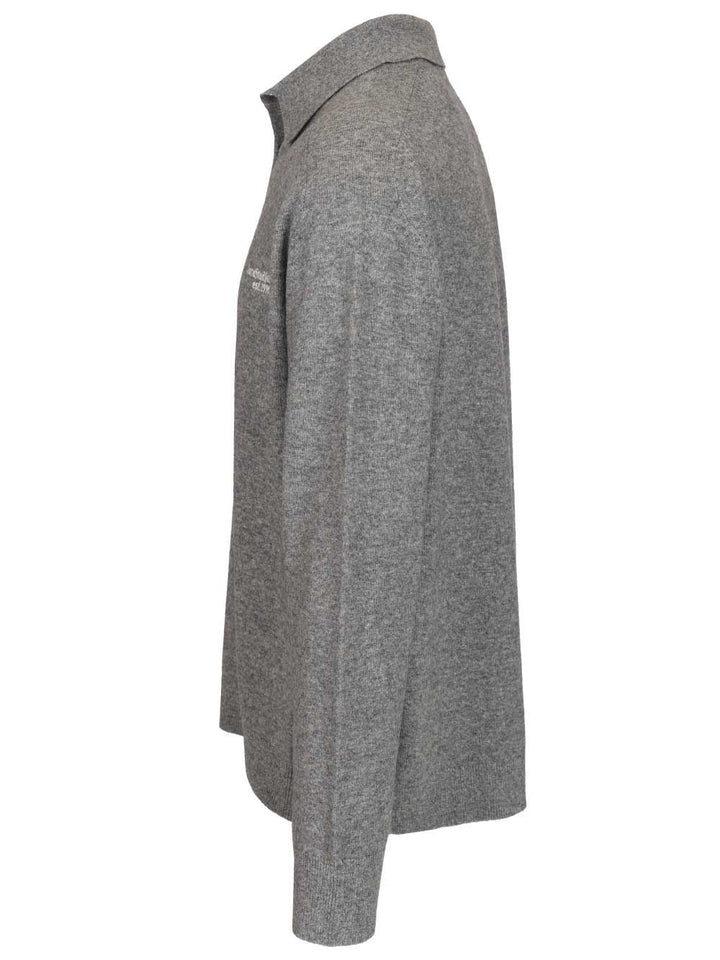 Acne Studios Knit Polo Shirt Knitwear - Grey | 334fa3e3455e85385e42cdadea1622aeb1f1679a