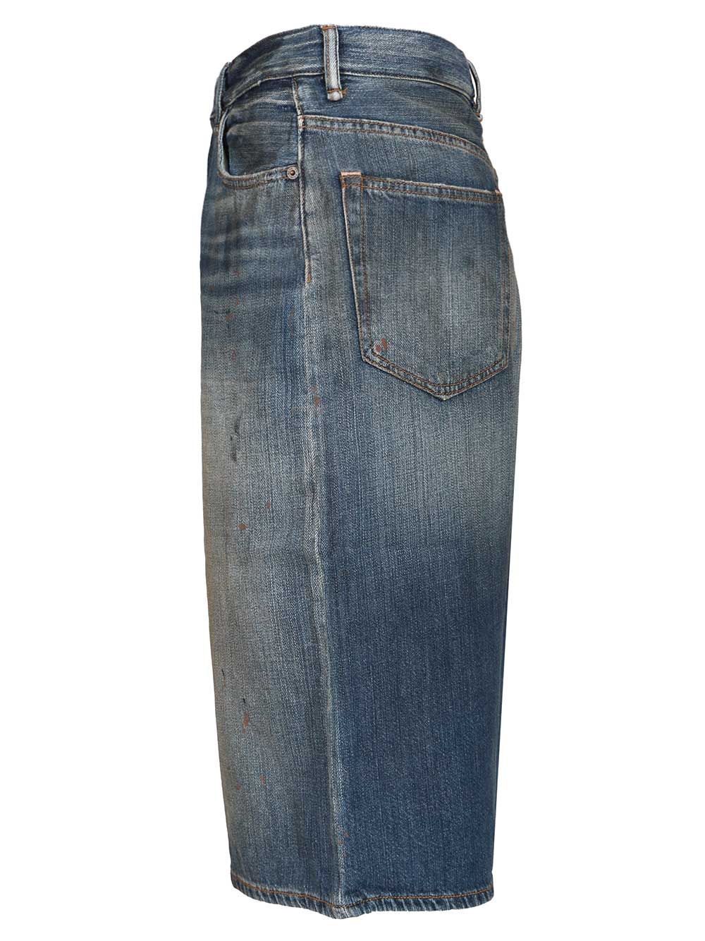 Acne Studios Organic Cotton Denim Shorts Jeans - Blue | 240411c6a566703049aa175ec5926fa48ab1aede