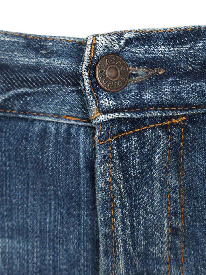Acne Studios Organic Cotton Denim Shorts Jeans - Blue | d9ad91bae4804114ec633a49e927b5781a089ab3