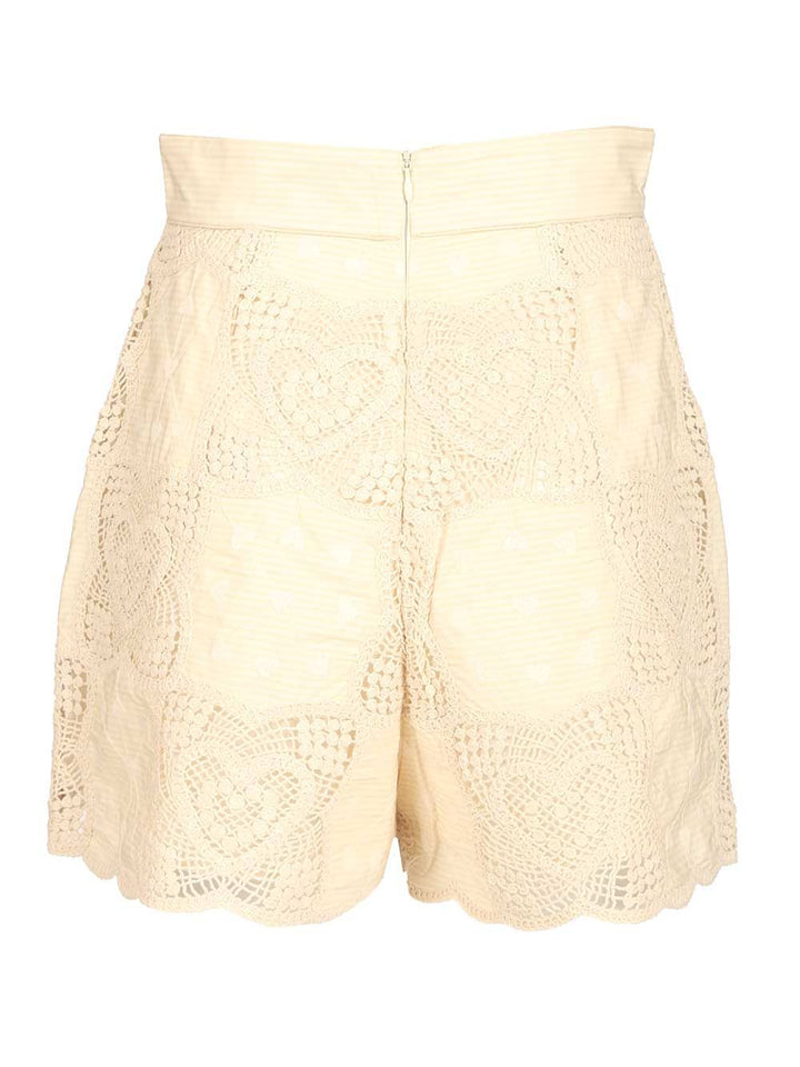 Zimmermann Wanderlust Shorts Trousers - Beige | 966bfb392ab1d81c99ebfbb96514cf05d0fade08