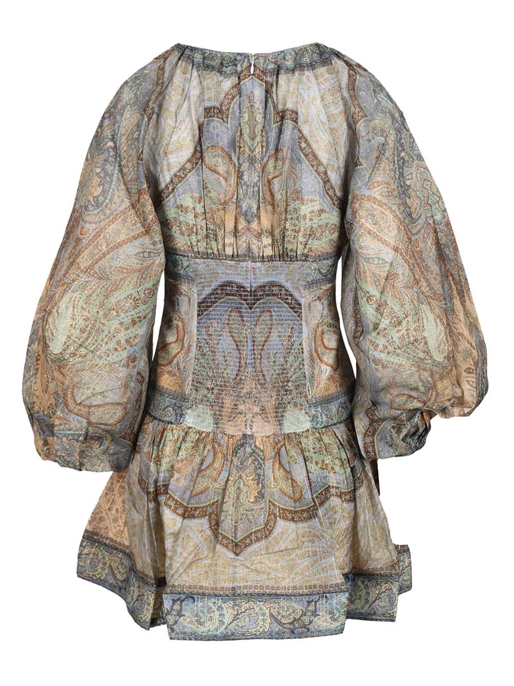 Zimmermann Wanderlust Mini Dress Dresses - Grey | 3d3939915500bde9886c462ec5930c3f6f7d465d