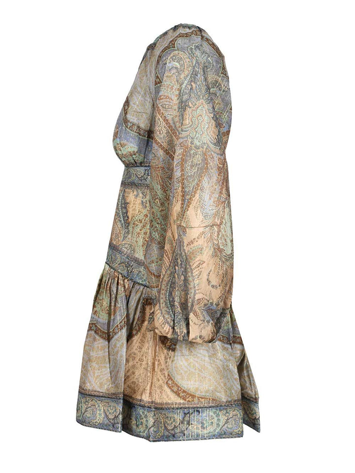 Zimmermann Wanderlust Mini Dress Dresses - Grey | 54be426625363d959bd7bab8187d2cfb7f6ce808