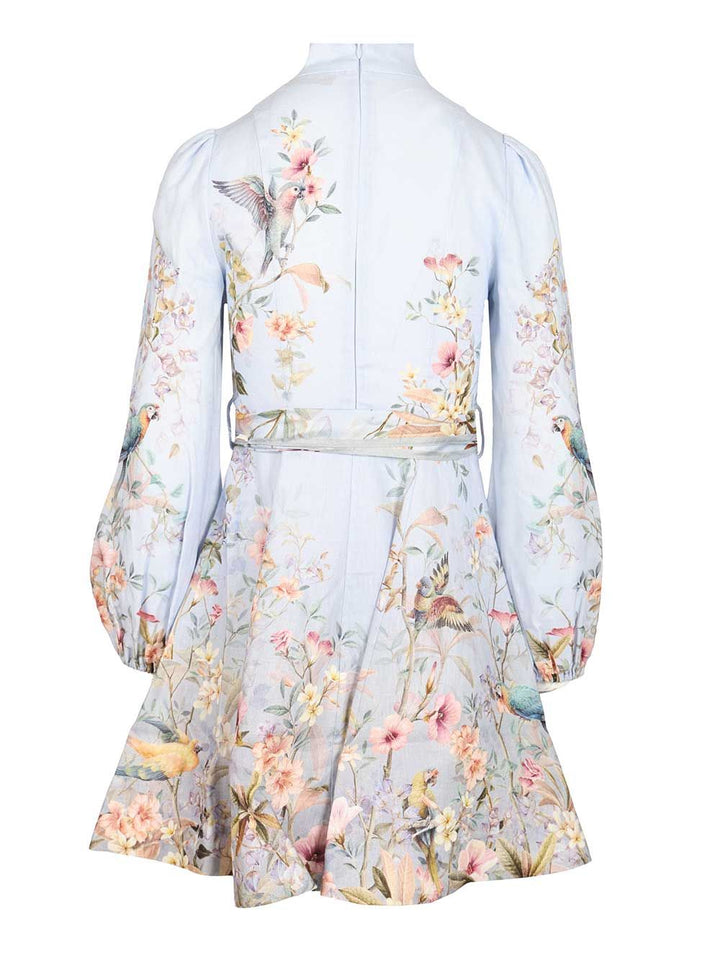 Zimmermann Rebellion Button Mini Dress Dresses - Blue | 64fb3e55956456986d98a8f27459046bfb9732b9