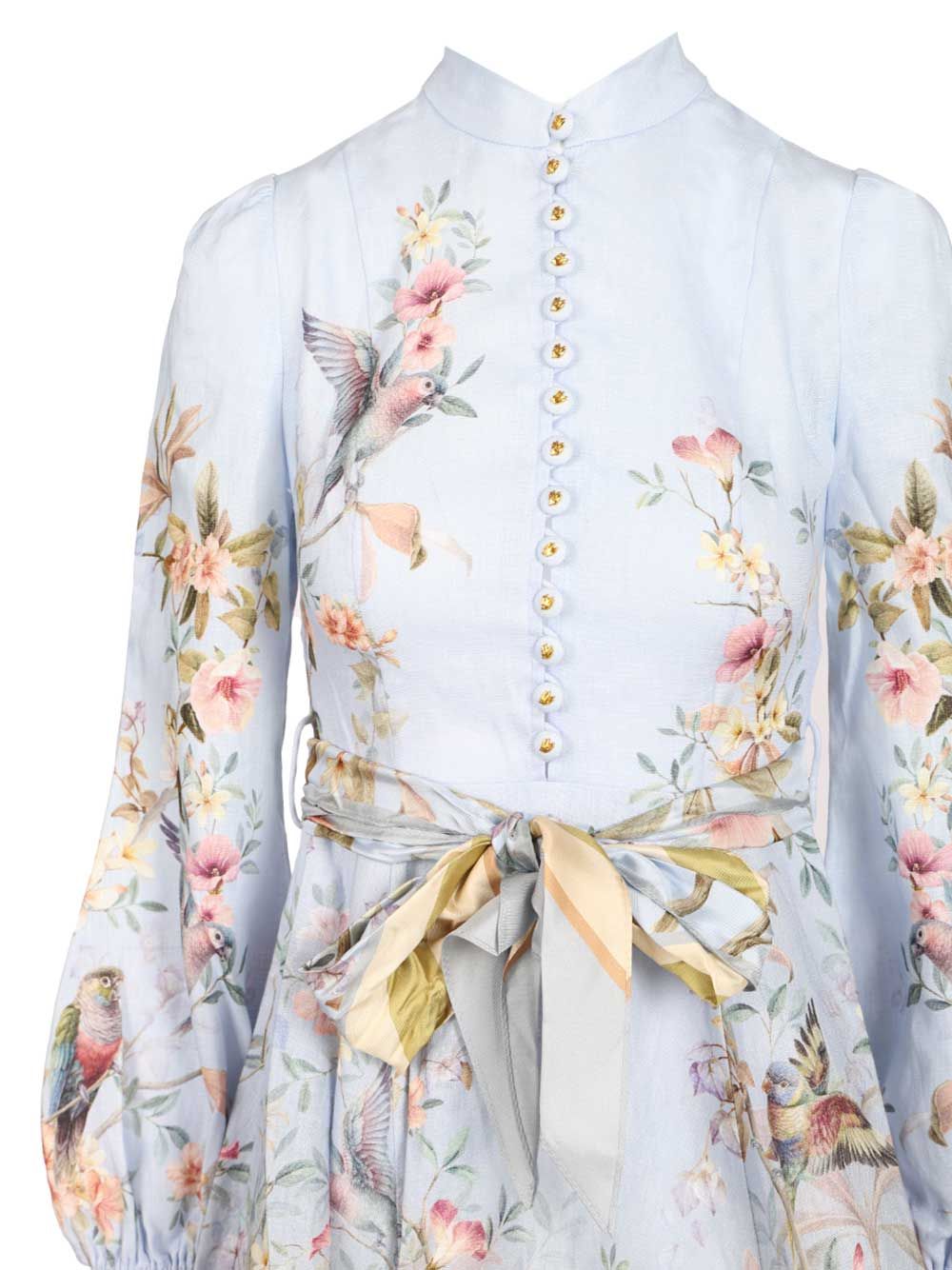 Zimmermann Rebellion Button Mini Dress Dresses - Blue | 7a89c8d5f1f86346c337303ba8f0bdc155320c94