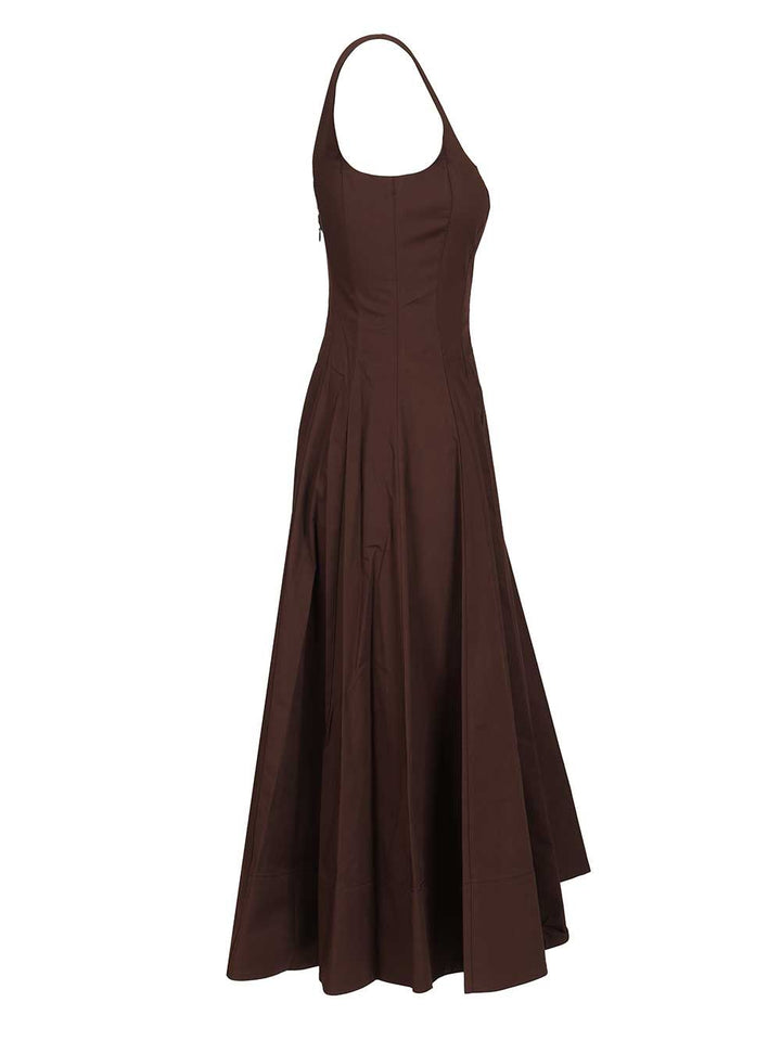 Staud Wells Dress In Cotton Poplin Dresses - Brown | bd48a57bba70bdc62a5fc1d5aef7a31b61e018d6