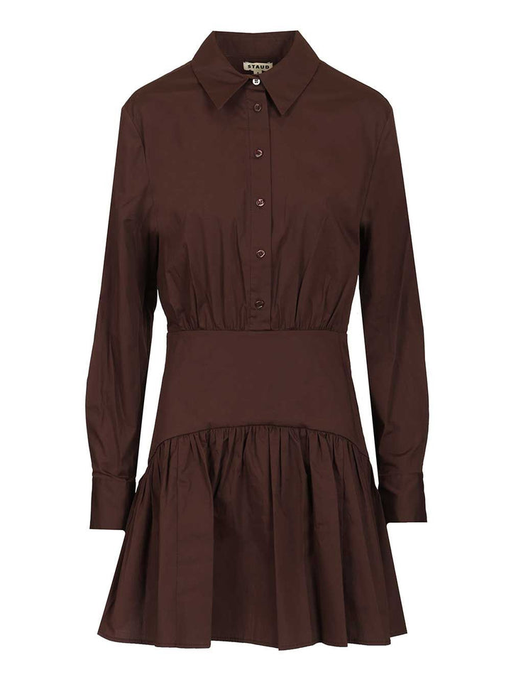 Staud Rocco Mini Dress Dresses - Brown | 9e1d00638769e5f1065a041a3b9b91c3369cb961