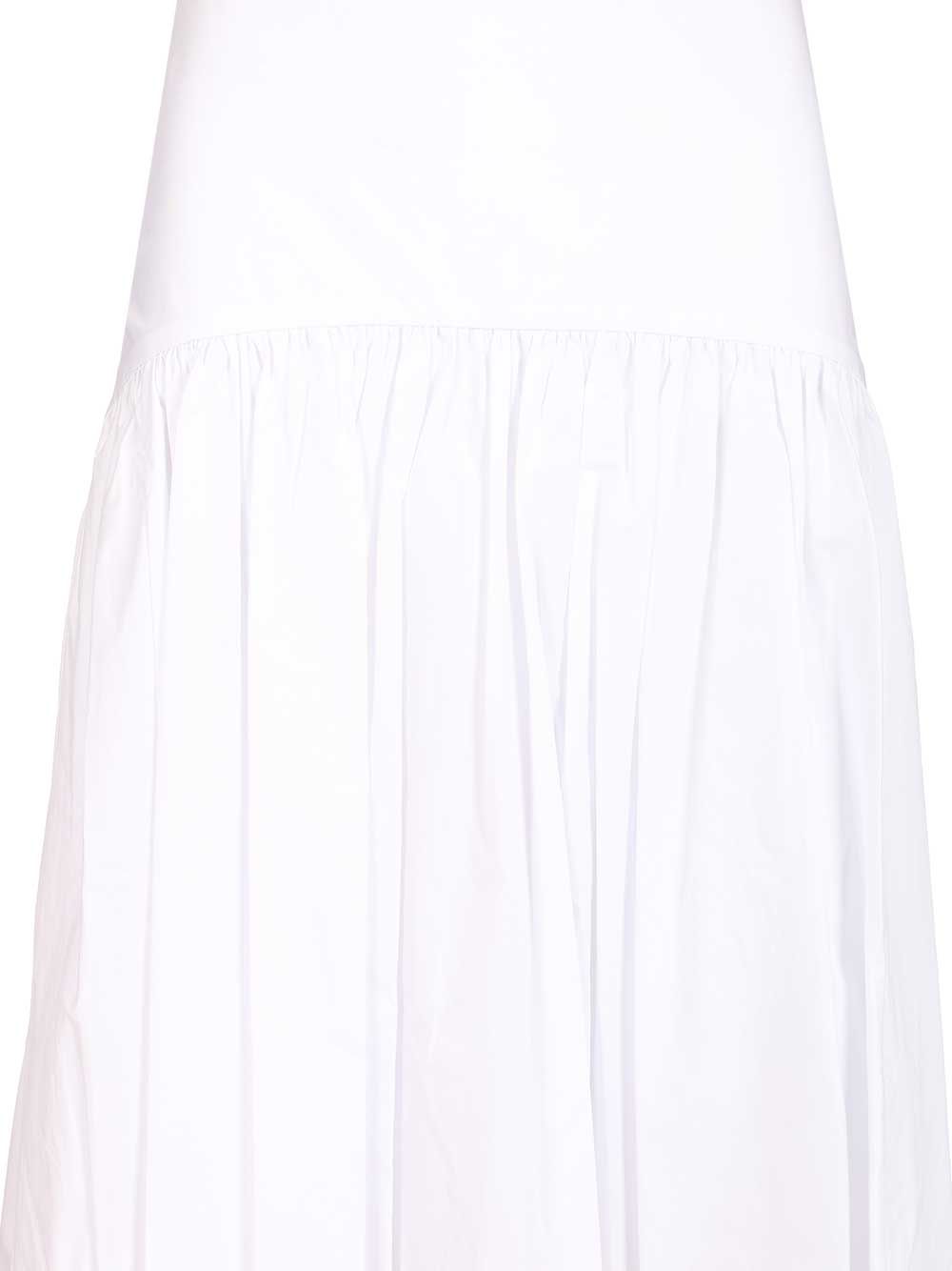 Staud Procida Skirt In Cotton Poplin Skirts - White | 09fa684370f6cffacdb19e5993eff09f1562b5b1