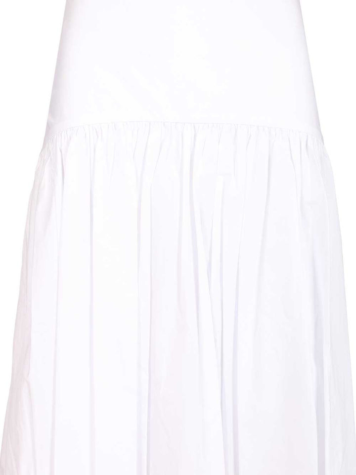 Staud Procida Skirt In Cotton Poplin Skirts - White | 09fa684370f6cffacdb19e5993eff09f1562b5b1