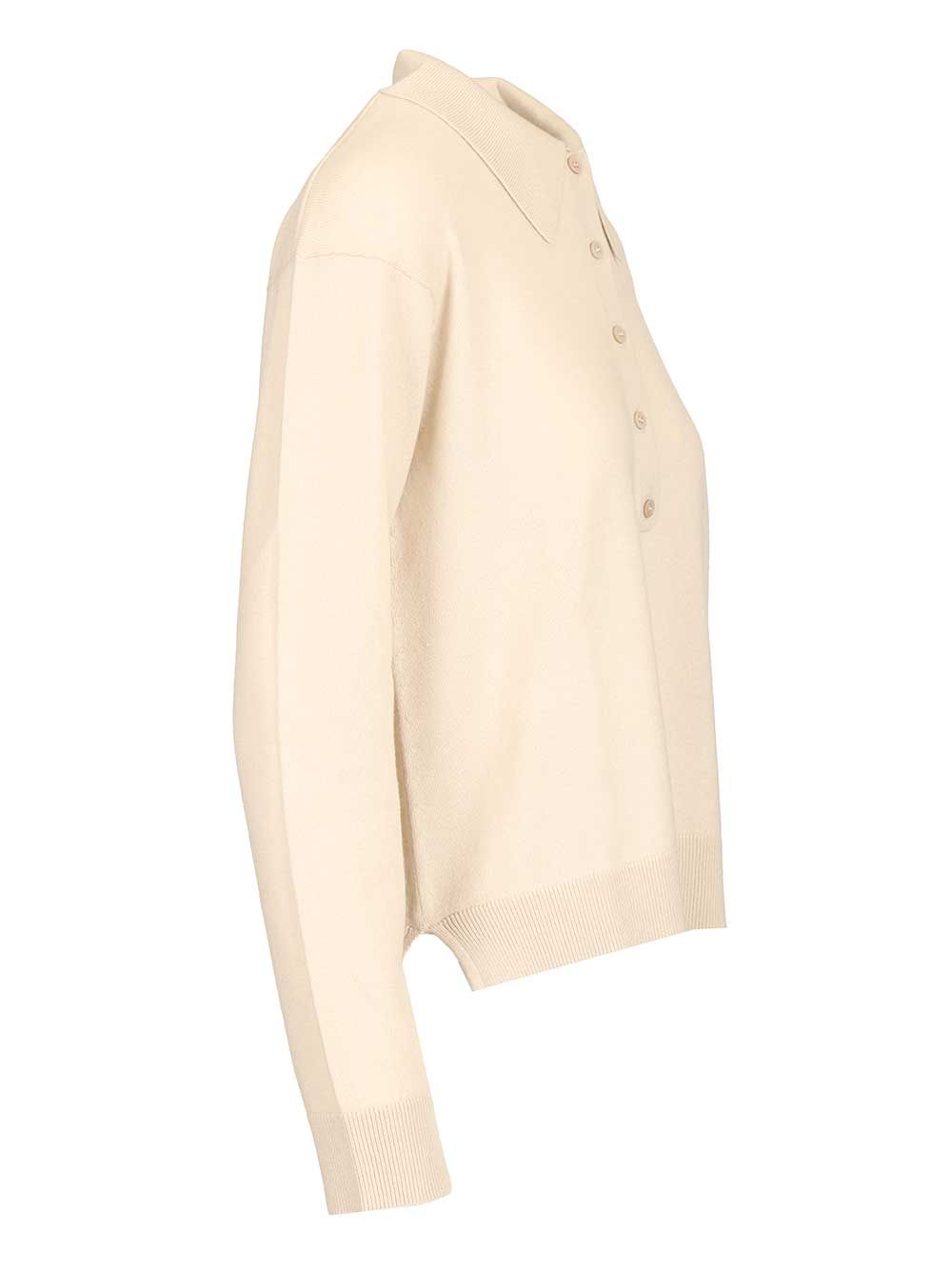 'S Max Mara Frisia Wool Polo Shirt Knitwear - Beige | feb2c5a2c66d3cd9934969cda691686372b46655