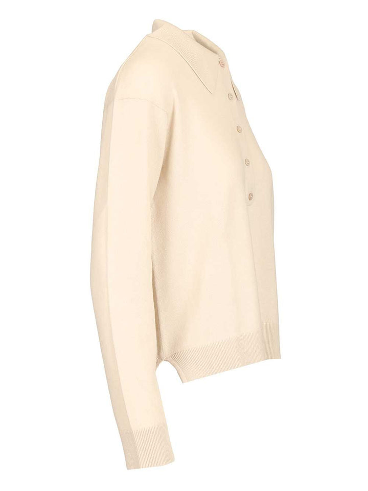 'S Max Mara Frisia Wool Polo Shirt Knitwear - Beige | feb2c5a2c66d3cd9934969cda691686372b46655