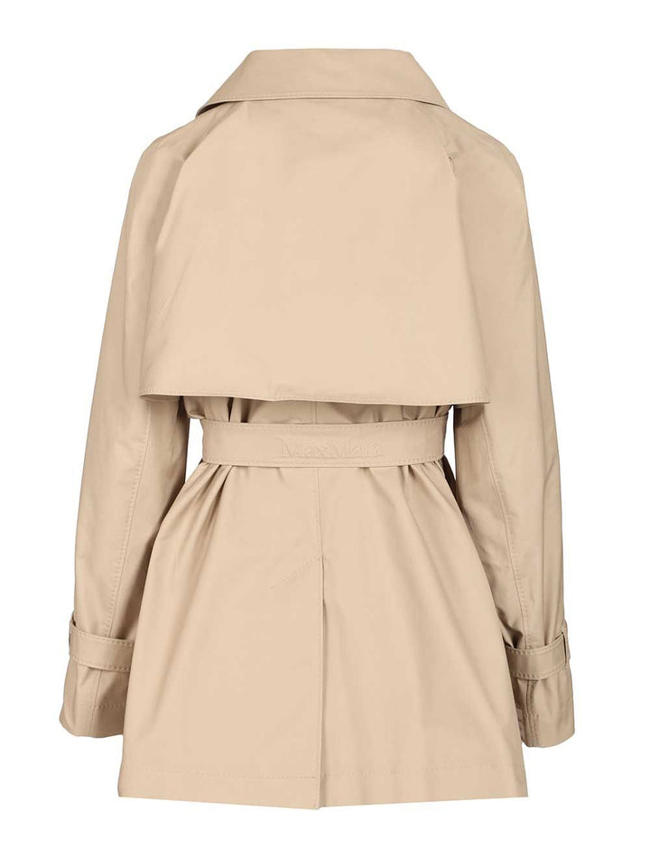 Max Mara The Cube Short Double-Breasted Trench Coat Coats - Beige | 9ba9d29b7bc6a192ee61c0b2712f164d4f319991