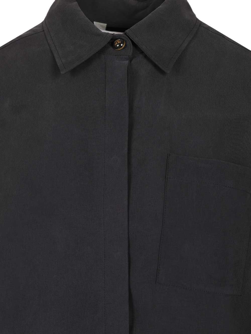 Max Mara Siamese Shirt In Washed Silk Shirts - Blue | e5087c48cc8a61c53e65d040da95161d935237aa