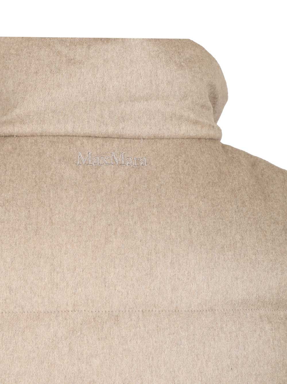 Max Mara The Cube Cashmere Padded Vest Coats - Beige | 24553268c9575329fcf09b78a107a35d455d6845