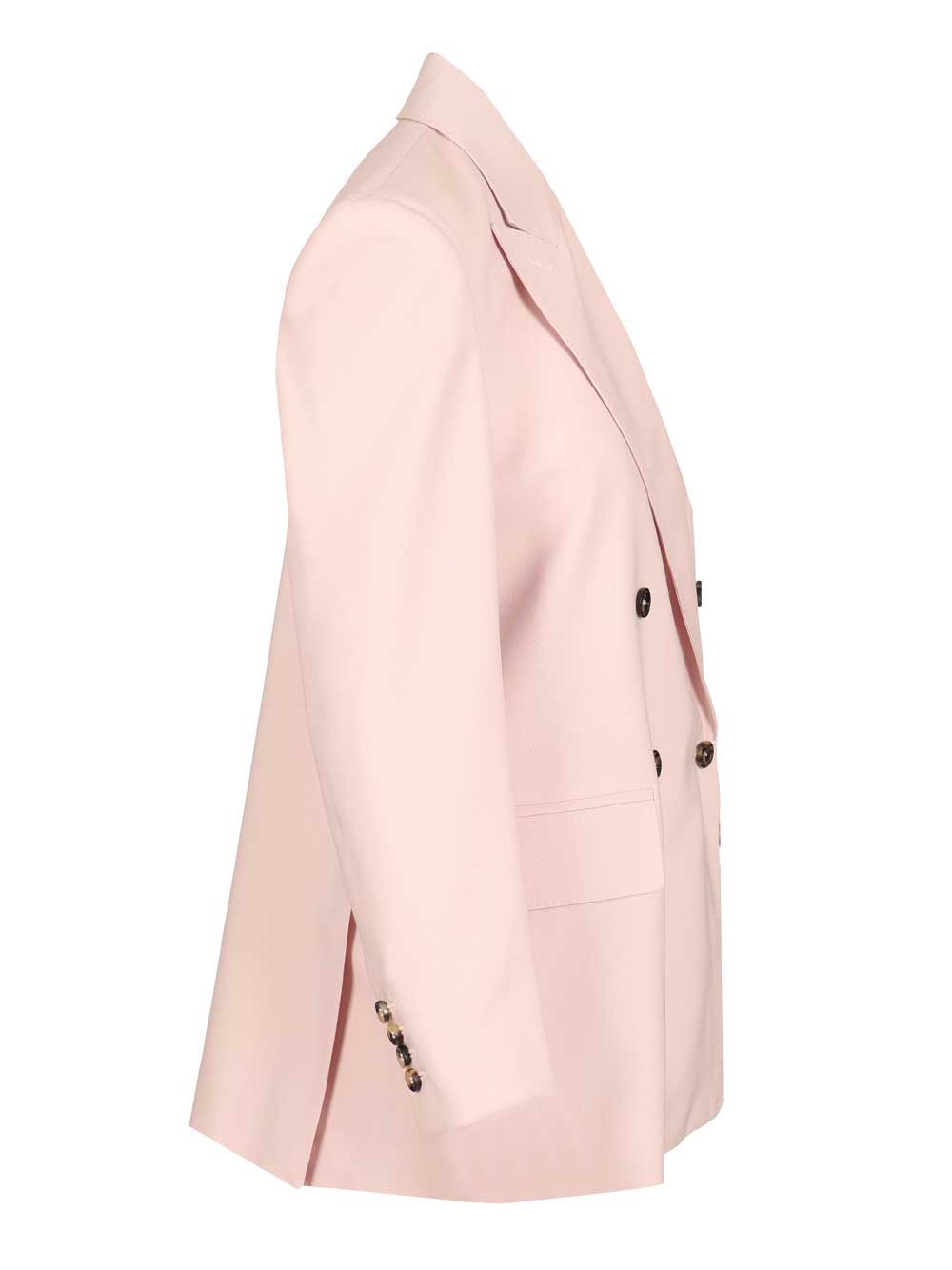 Max Mara Ombrosa Double-Breasted Blazer In Wool, Mohair And Silk Blend Jackets - Rose | 9ce7e9ad9e5d69a89770118c7d8be05195b1174d