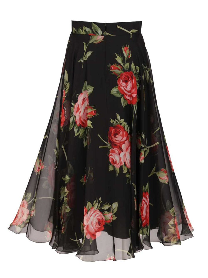 Dolce & Gabbana Chiffon Full Skirt Skirts - Black | 01d948482ce2b1032f8e57a69e83bb3ca4a7b359
