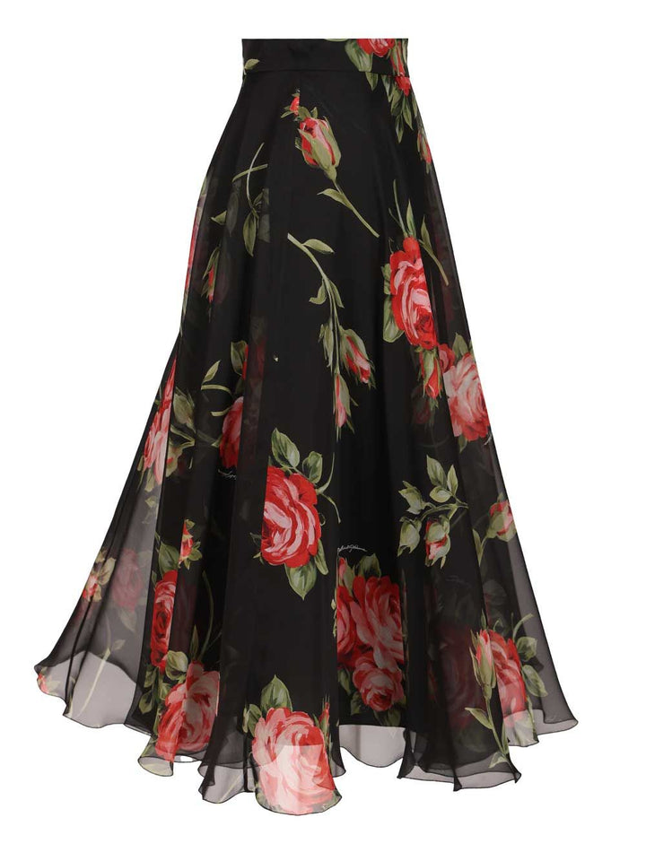 Dolce & Gabbana Chiffon Full Skirt Skirts - Black | 82902ed5b8fcf58273bd829f20d0feb459d991bb