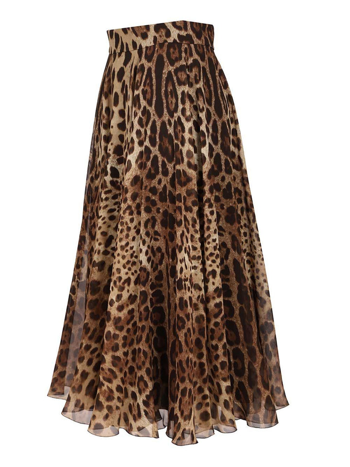 Dolce & Gabbana Printed Chiffon Circle Skirt Skirts - Animalier | ccf51be378a0388afa98801d9f97df04f999437b