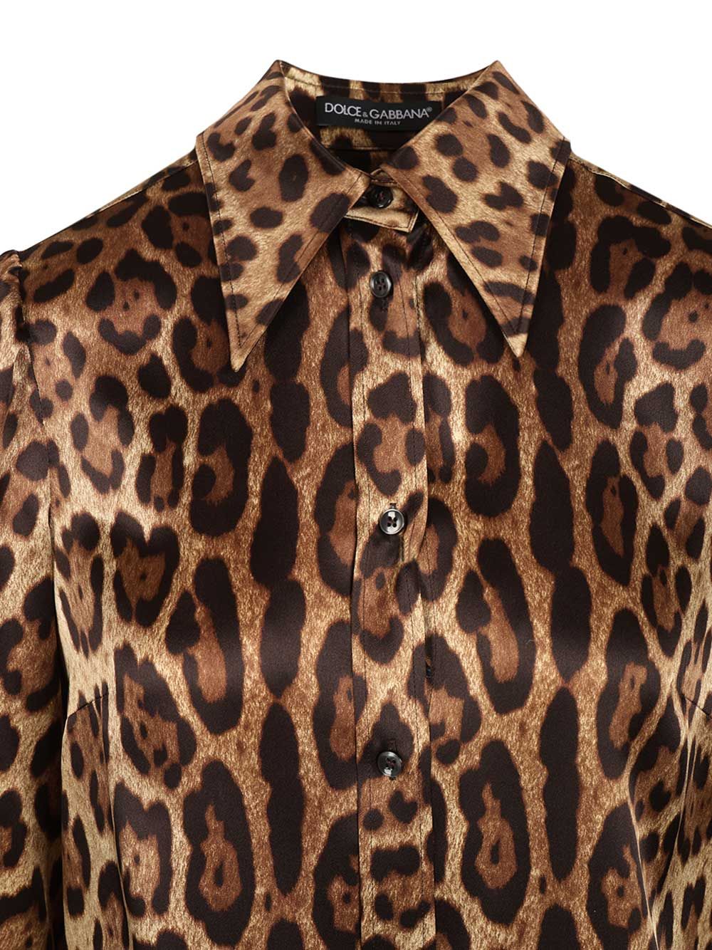 Dolce & Gabbana Leopard Print Satin Shirt Shirts - Animalier | 60858690d3ef89ddd2d8cf3e50f67931247efb13