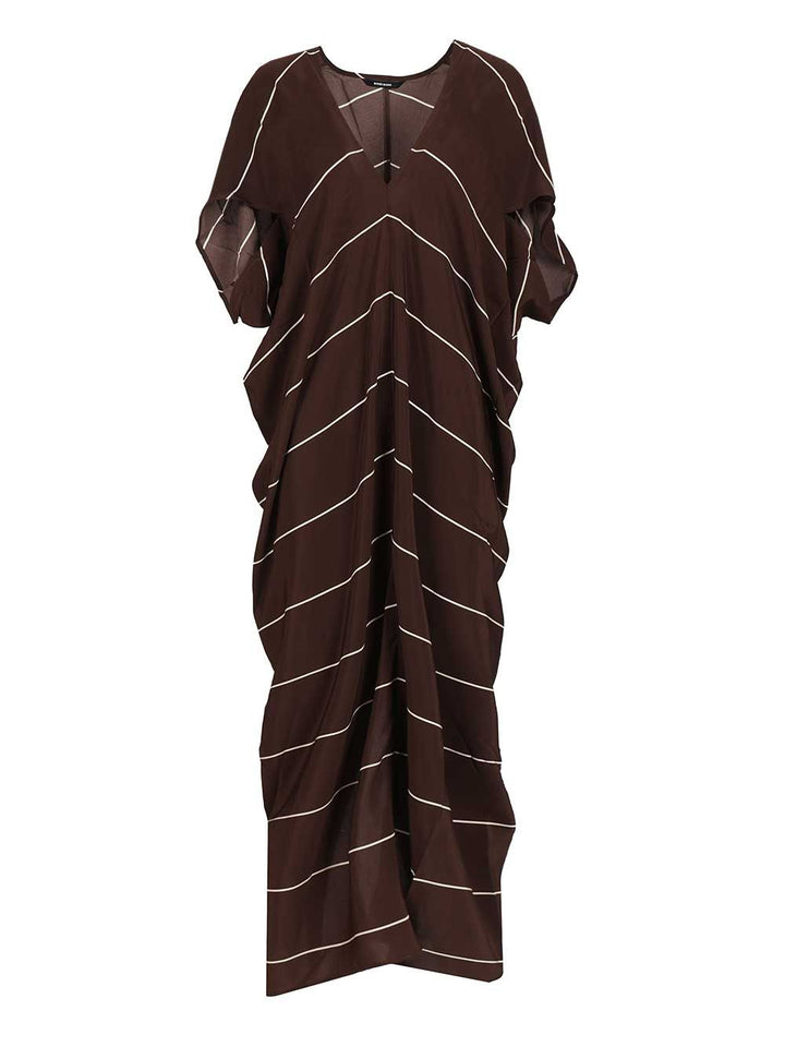 Bondi Born Orta Silk Caftan Dress Swimwear - Brown | 24f43896db9b42cad38c3f2f188b4b9e8386b3a1