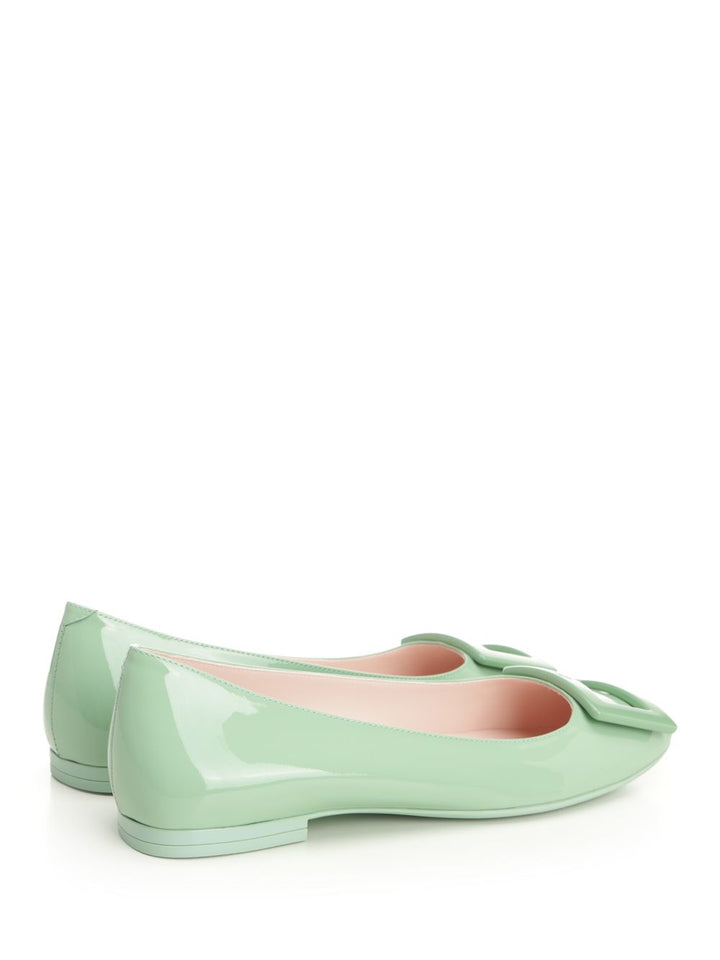 Roger Vivier Patent Leather Gommettine Ballerinas Scarpe basse - Green | 2937d37ad91c0af509b1bbca9d1b049962e2d2a1