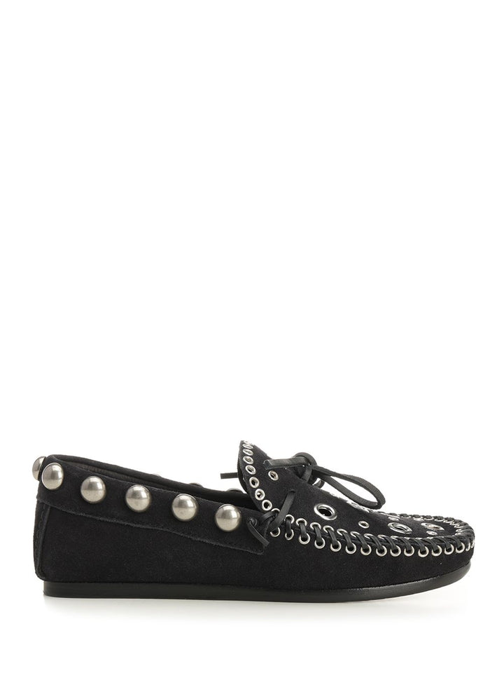 Isabel Marant Suede Eyelets Moccasin Scarpe basse - Black | 824b92a603218fac12284a764e10e45ea37168f5