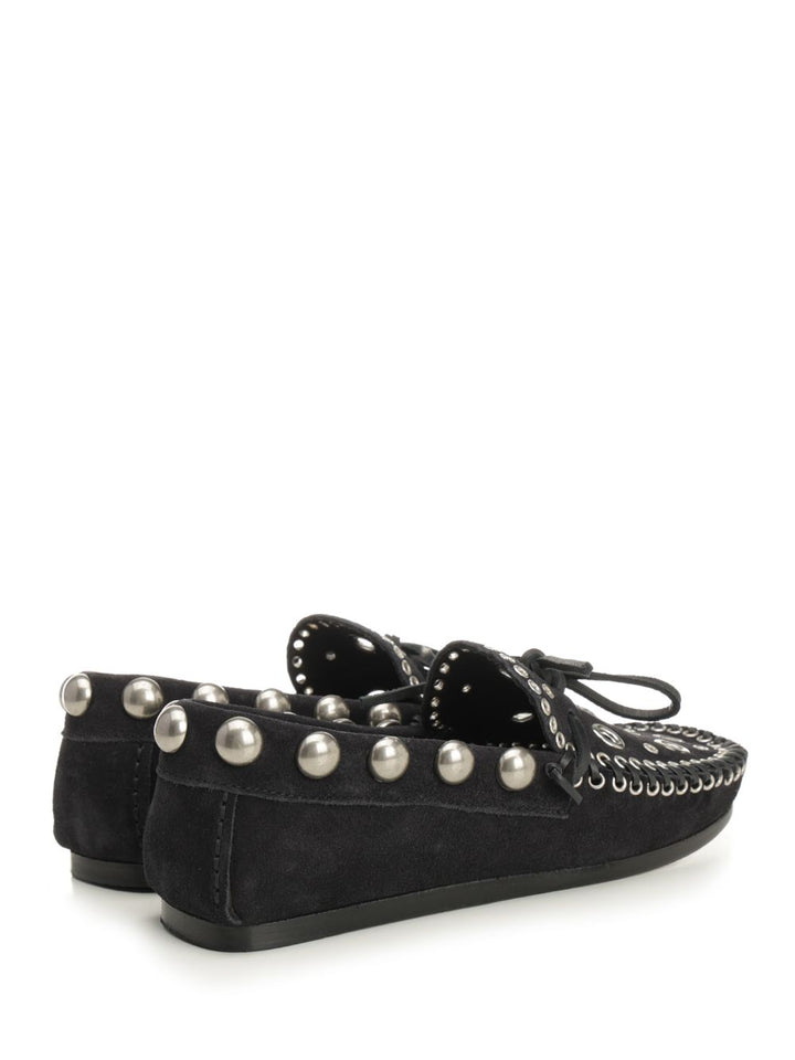 Isabel Marant Suede Eyelets Moccasin Scarpe basse - Black | af18717f6d1bb0117b28dea3bf5fdcb82c3e1192