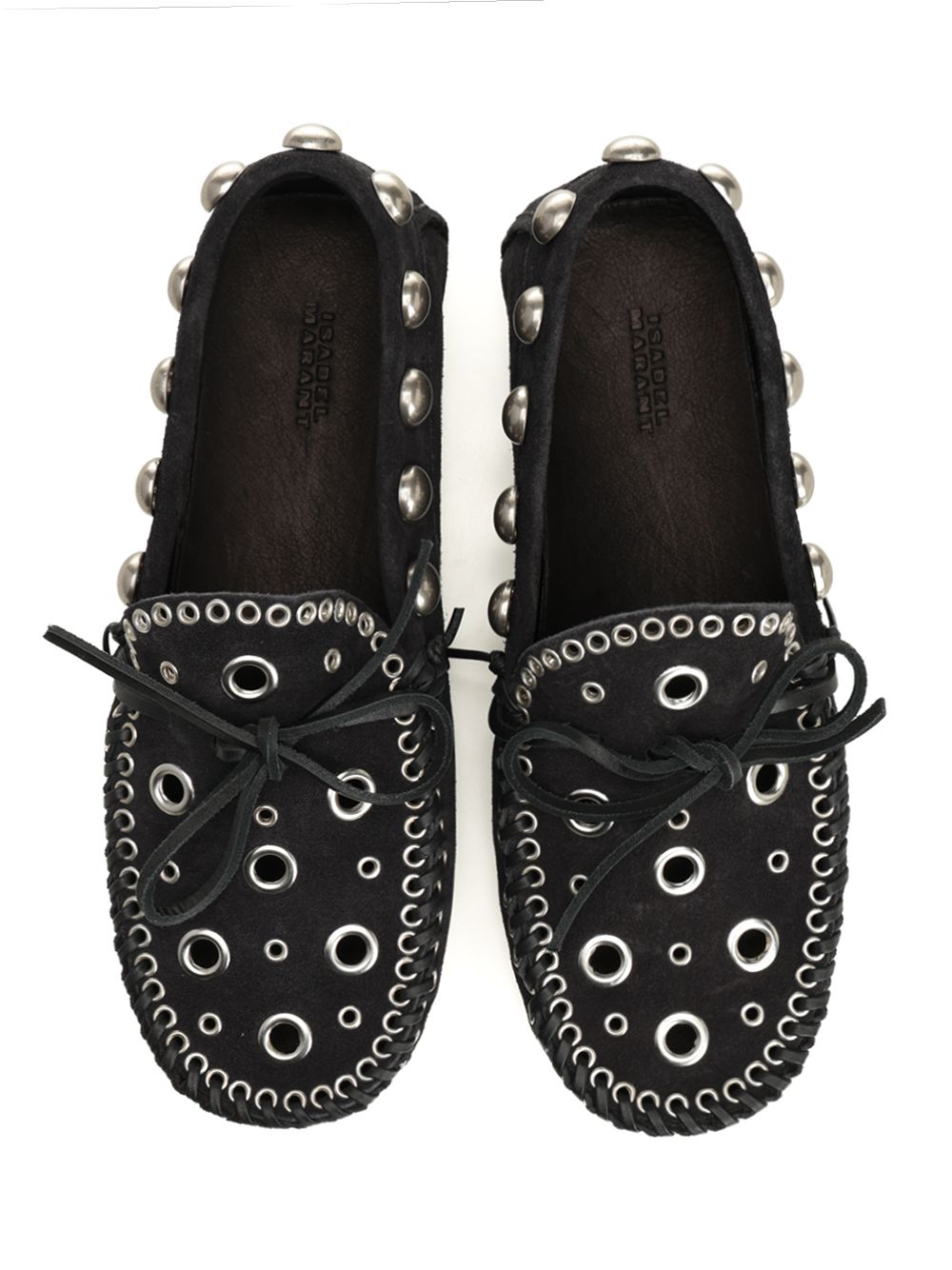 Isabel Marant Suede Eyelets Moccasin Scarpe basse - Black | 7dceae41577200ef26e46aec4141540af6c8ddef
