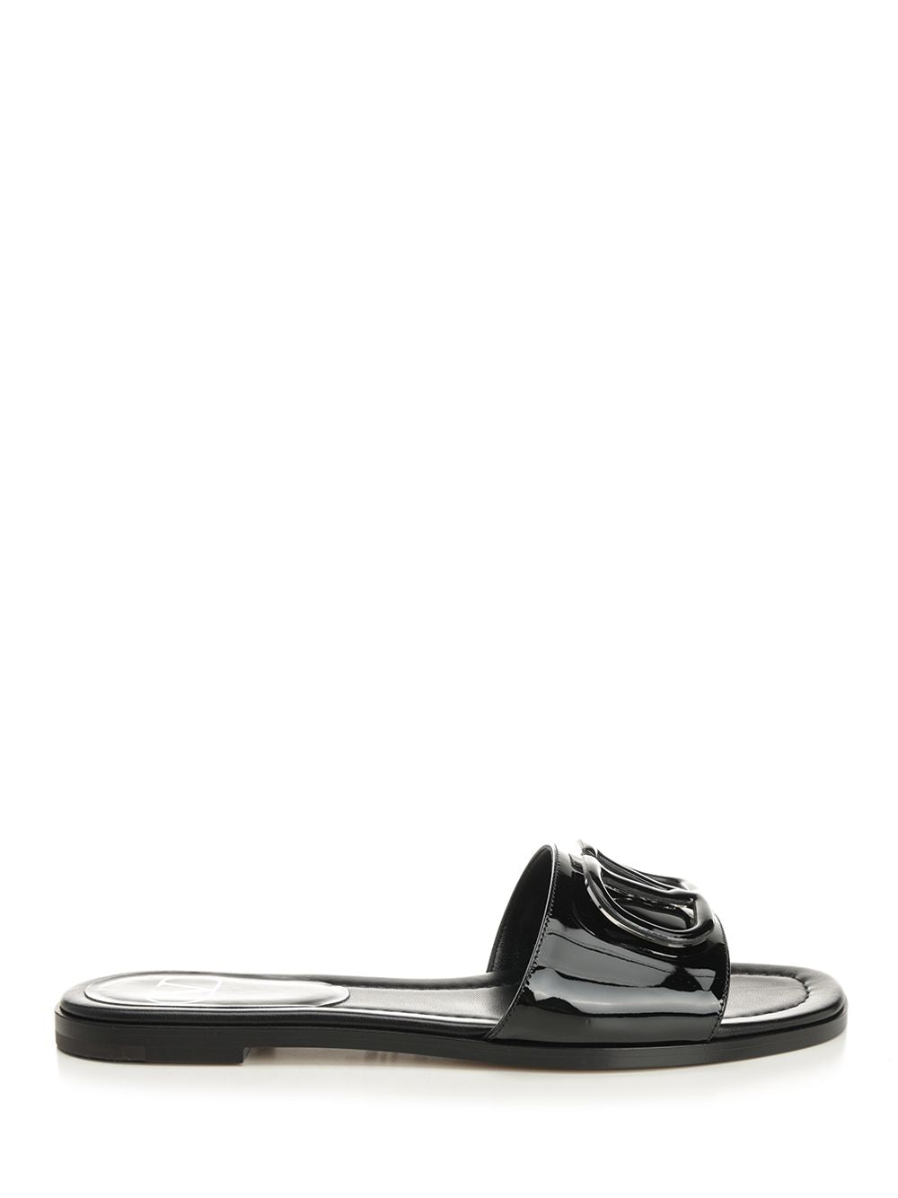 Valentino Garavani Vlogo Signature Slide Sandal Scarpe basse - Black | 64fcb5ac45f462d48551bc652d3ed9e77a762f6a