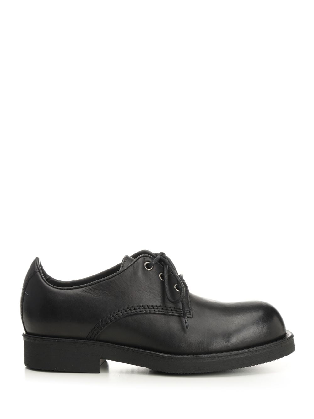 Mm6 Maison Margiela Mm6 Maison Margiela Derby In Leather Lace-Up Shoes - Black | 783571484b5850e080011a3f9ebbfbb122aefc36