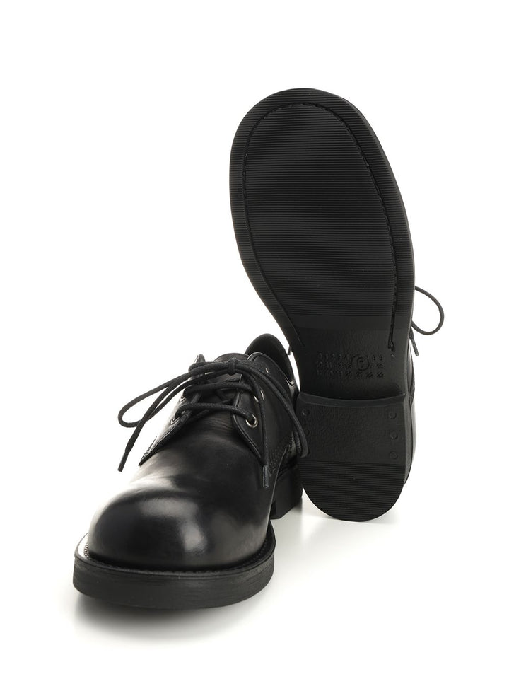 Mm6 Maison Margiela Mm6 Maison Margiela Derby In Leather Lace-Up Shoes - Black | 1a9b7aee3b568d74f0a103a235bd07a8699fc3b0