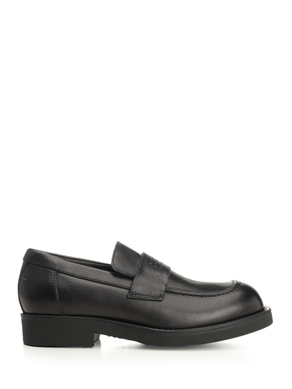 Mm6 Maison Margiela Moccasin With Visible Stitching Scarpe basse - Black | a6dd1945023537930b24bb6dfe2cd249e92b3057