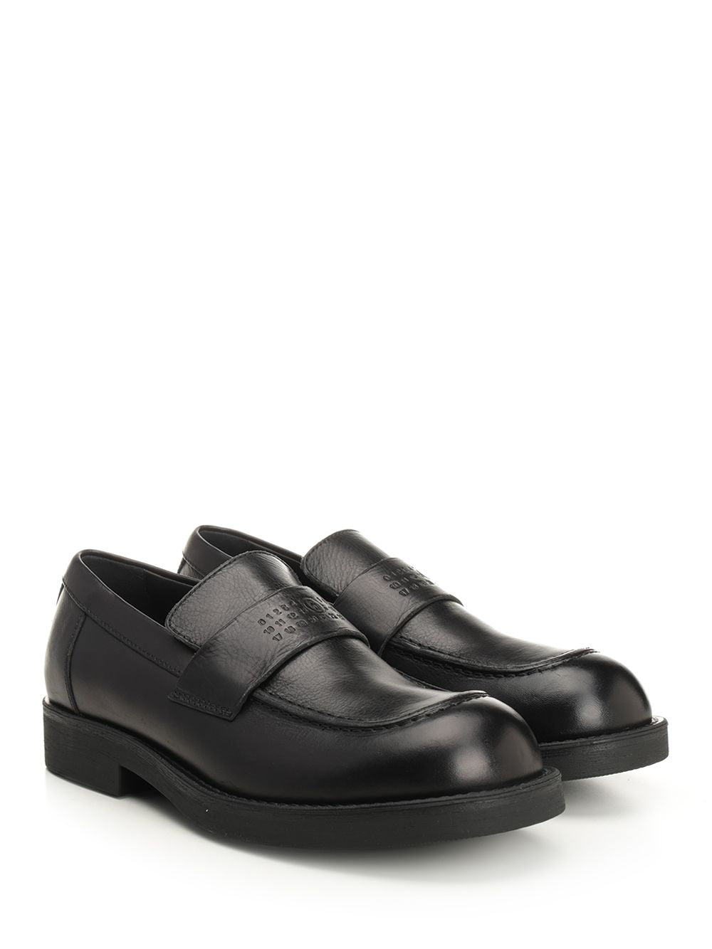 Mm6 Maison Margiela Moccasin With Visible Stitching Scarpe basse - Black | 659d19e561223ae6363c2972d4a7c167881b2ded