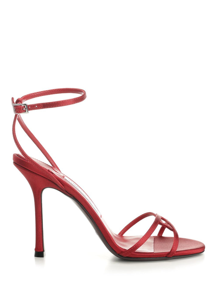 Jimmy Choo Leo 100 Sandals Pumps - Red | f476df881a78a0c6e60466867125e0aa9d178fe5