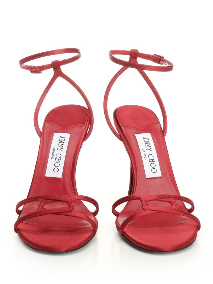 Jimmy Choo Leo 100 Sandals - Red | 07981b72d710ad18ff424628723fe20e5d73841b