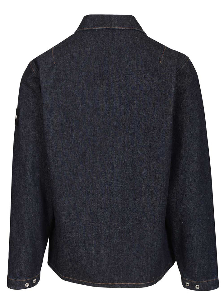 Stone Island Denim Research Denim Overshirt Shirts - Blue | 3ea5371ec39d255465d27cf2368bc2b3e4ea61a4