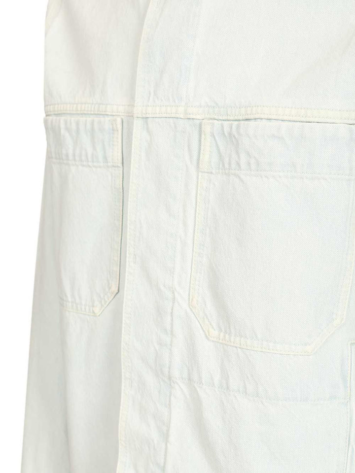 Stone Island Denim Research Coach Jacket In Ultra Bleached Denim Jackets - Light blue | 09fe04b29012dc3f2316f71195a2b356a72d6ab0