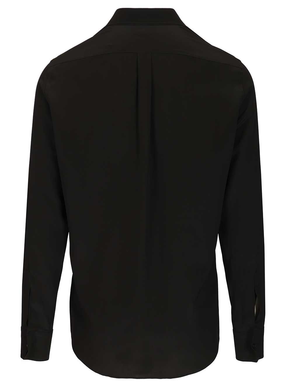 Dolce & Gabbana Formal Shirt In Silk Crepe De Chine Shirts - Black | 1bafd21b24f148c7467568db4875b893f099b0ec