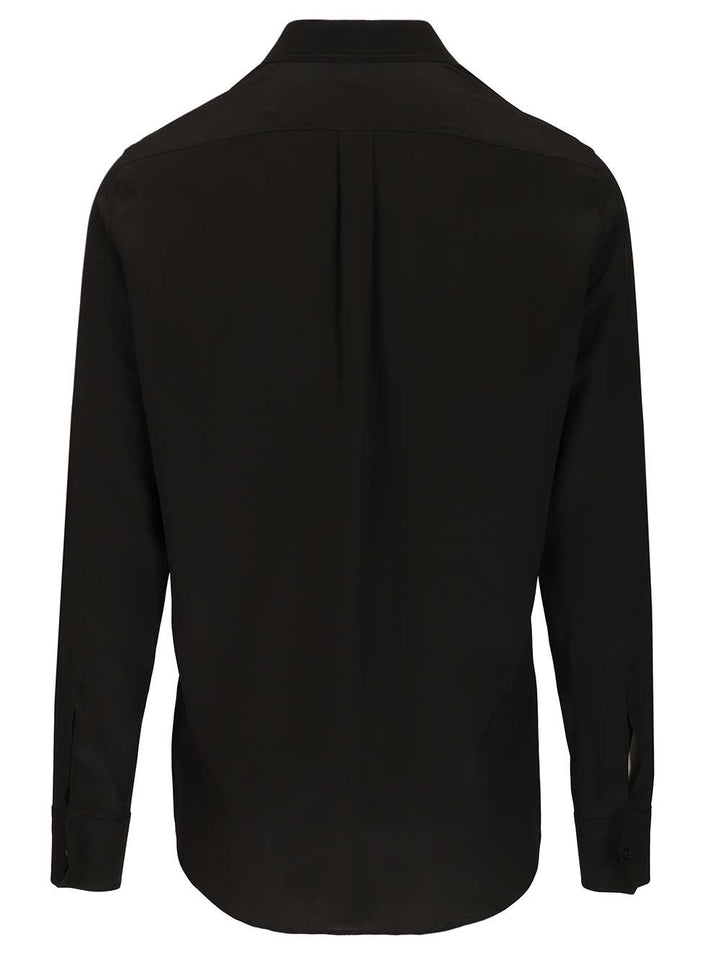 Dolce & Gabbana Formal Shirt In Silk Crepe De Chine Shirts - Black | 1bafd21b24f148c7467568db4875b893f099b0ec
