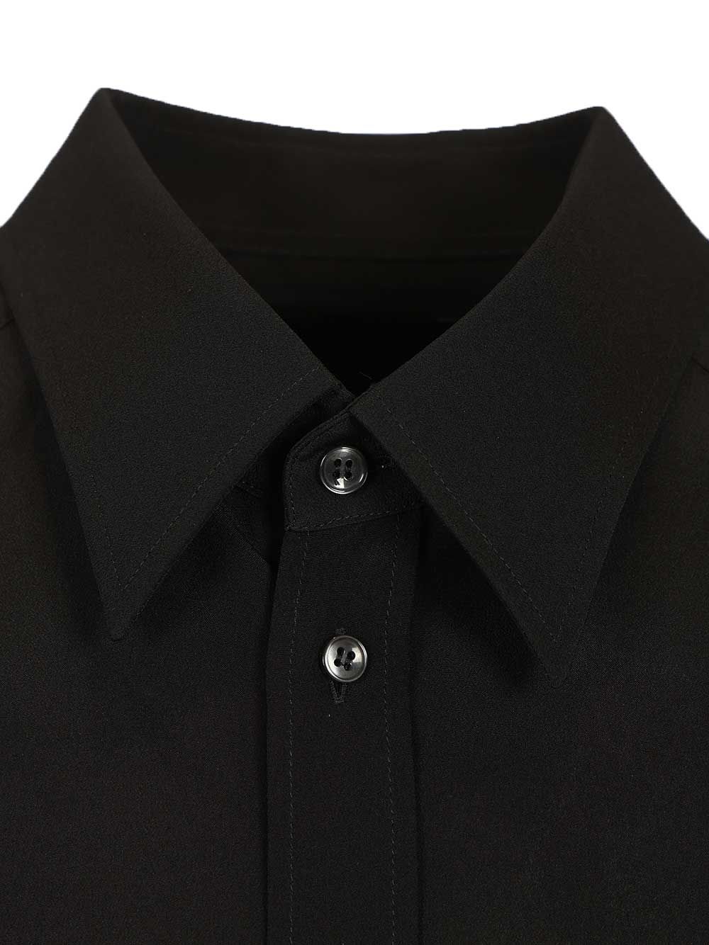Dolce & Gabbana Formal Shirt In Silk Crepe De Chine Shirts - Black | 74aaf783dd9c43fa3f772dfed82b27389245a1e3