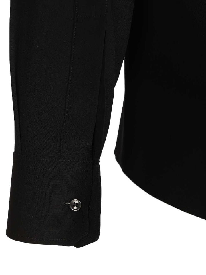Dolce & Gabbana Formal Shirt In Silk Crepe De Chine Shirts - Black | 4878e8caa350836df7cda526472d7df63e1d690d