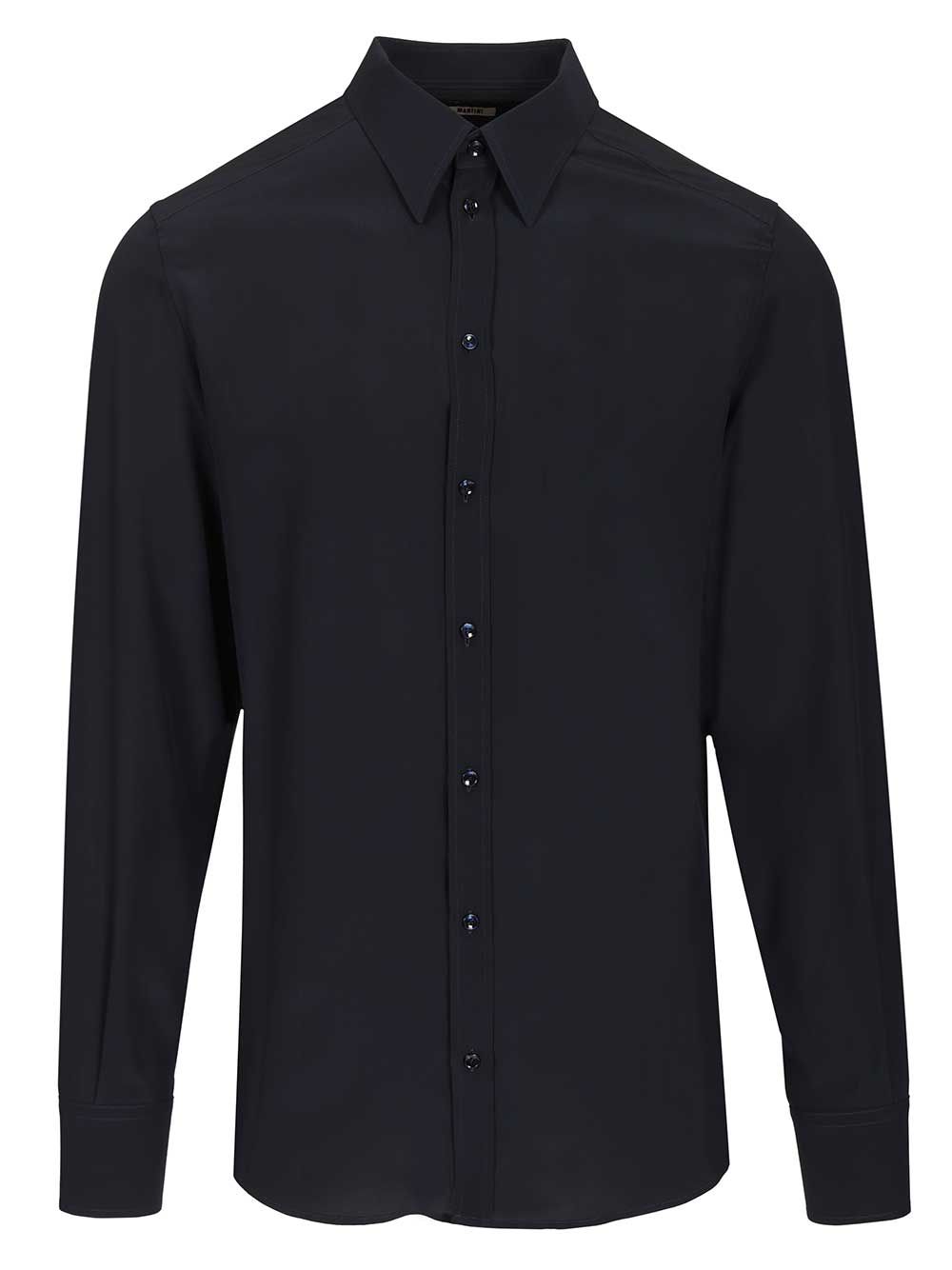 Dolce & Gabbana Formal Shirt In Silk Crepe De Chine Shirts - Blue | f295f978376252e5cc7822ae318530fedb386413