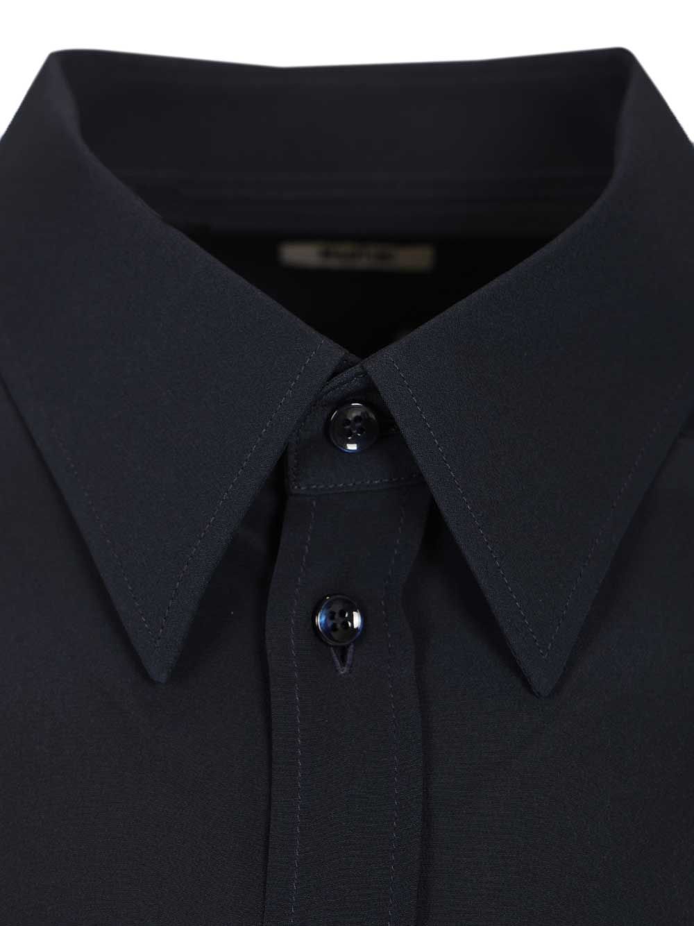 Dolce & Gabbana Formal Shirt In Silk Crepe De Chine Shirts - Blue | c2a57464764ffe4134162d218643dc3ad8c8d2ef