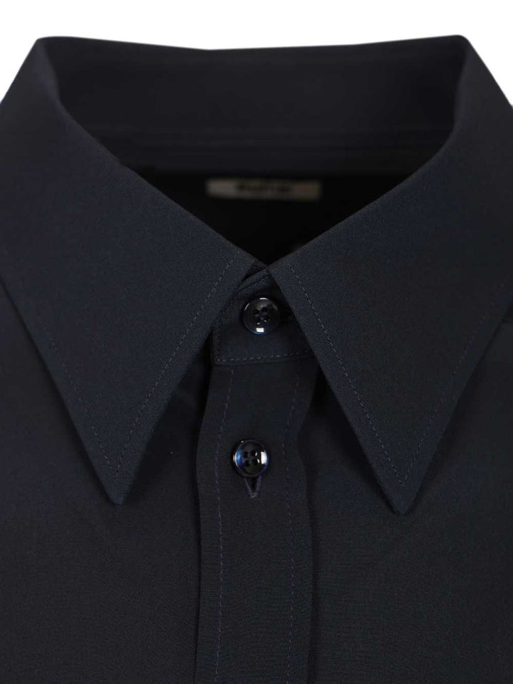 Dolce & Gabbana Formal Shirt In Silk Crepe De Chine Shirts - Blue | c2a57464764ffe4134162d218643dc3ad8c8d2ef