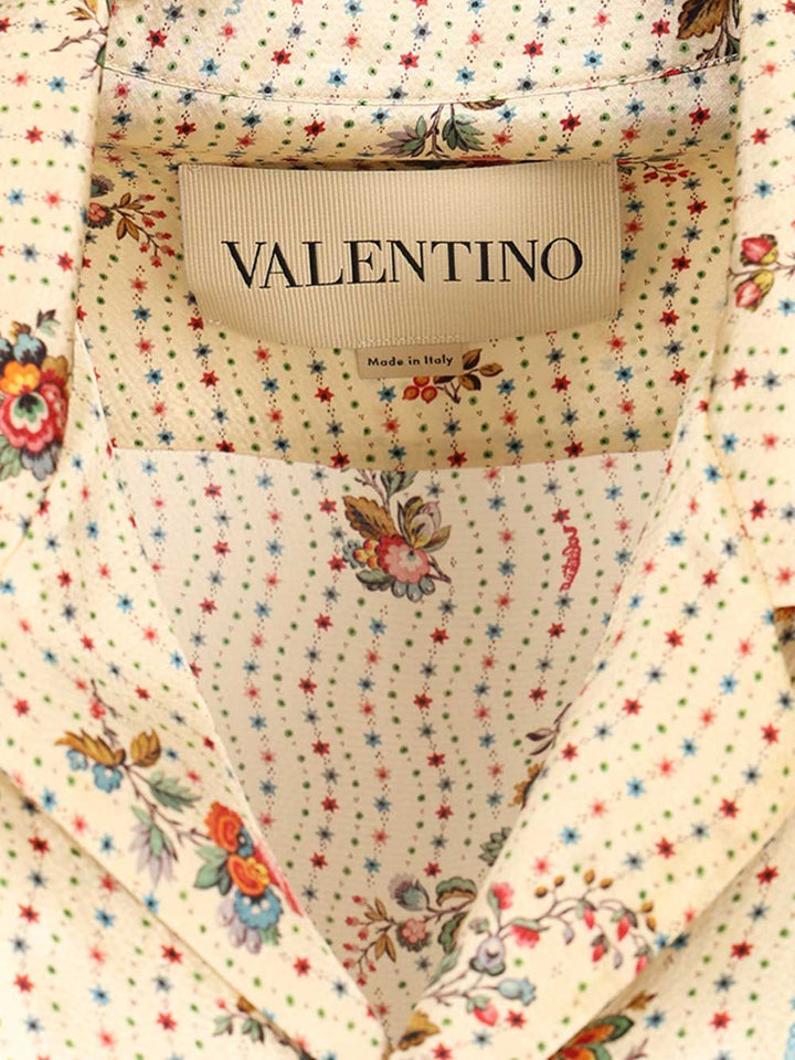 Valentino Garavani Papier Floral Bowling Shirt Shirts - Beige | 3cddb0d650335ba31f18c0c804f2b82eb362c118
