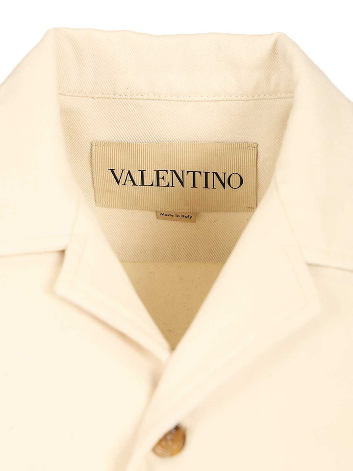 Valentino Garavani Valentino Denim Bowling Shirt Jackets - White | a7ff32edddfcd690355367f315333668adeb8be0