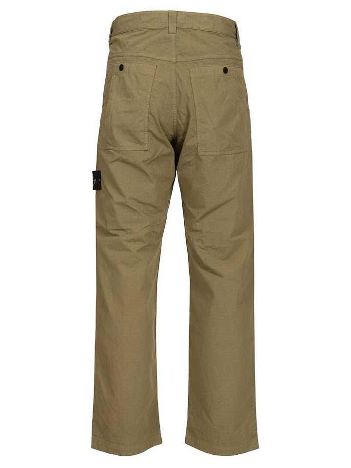 Stone Island Organic Cotton Ripstop Chino Trousers - Green | ba10456e749cf54d35f609eb1ac3a53e63c9204c