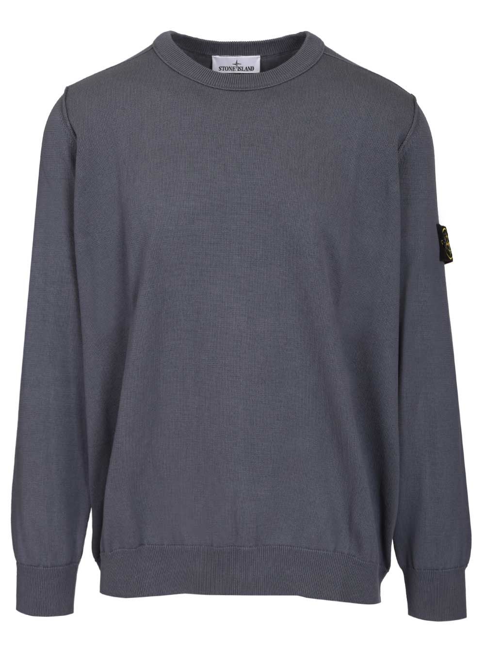 Stone Island Sweater In Organic Cotton Knitwear - Grey | 78394b53674d1d2752b34c1191b07a75bfc4fd55